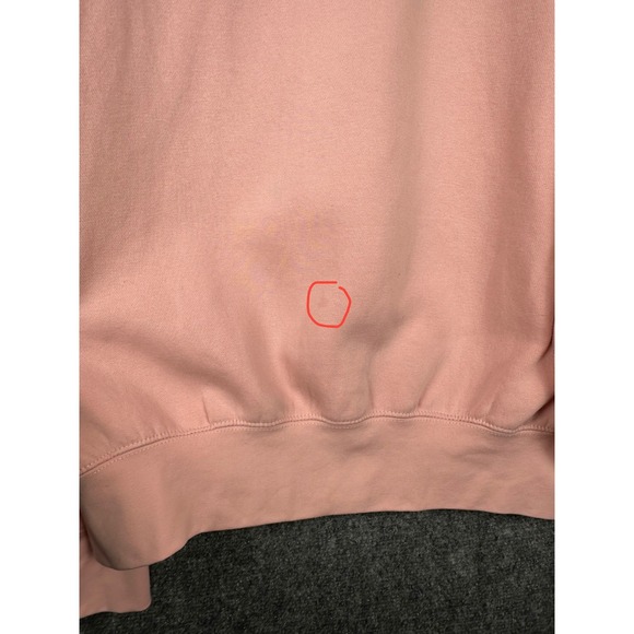 Oversized Pink Sweatshirt Cape Cod READ Womens Medium Pink Blue Pullover Soft - Picture 3 of 11